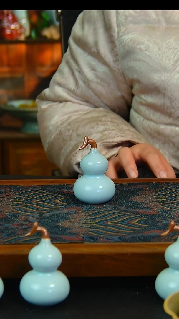 瓷片小葫芦摆件精品