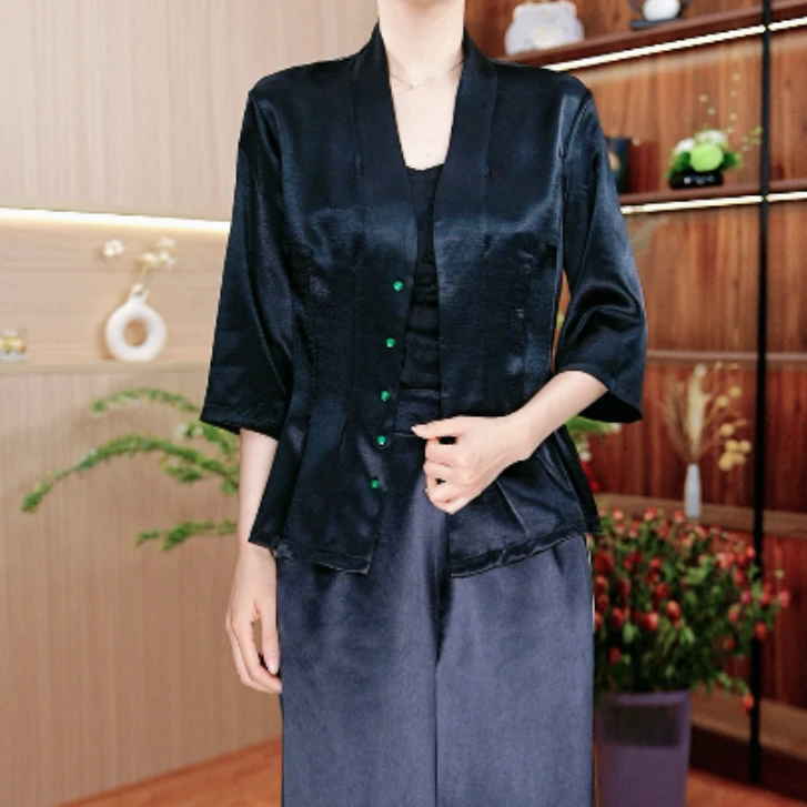1366-11（绿宝石）西装新款女士百搭西装