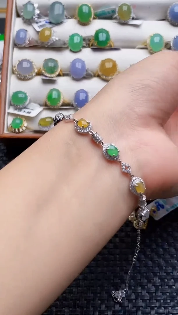 银S925镶嵌戒指翡翠2917