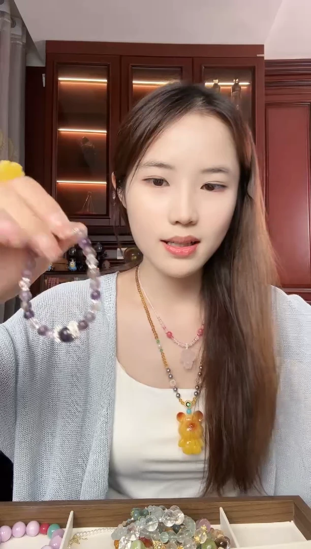 水晶手链未镶嵌天然紫水小众手串