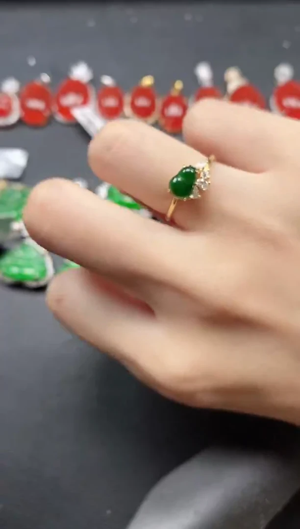 银S925镶嵌戒指翡翠51151