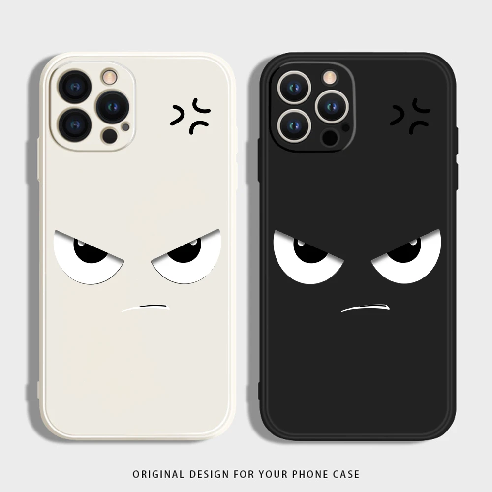 愤怒表情适用iphone16苹果15手机壳小米OPPO华为VIVO荣耀一加硅胶