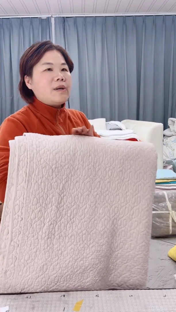棉2.3*2.5纯棉床盖米粉