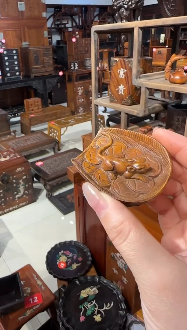 【闪购商品】木木艺黄杨木鼠手把件68.888