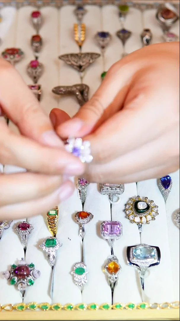 颈饰银S925镶嵌坦桑石天然坦桑石吊坠