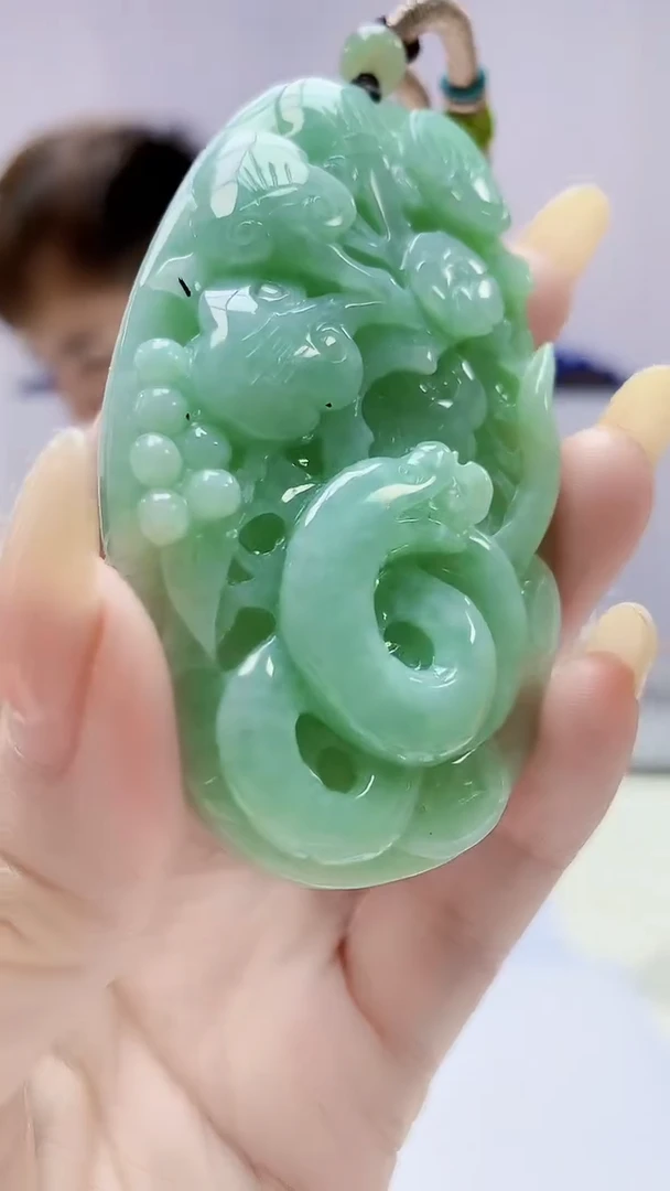 定制翡翠未镶嵌4868DD-毛货挂件70