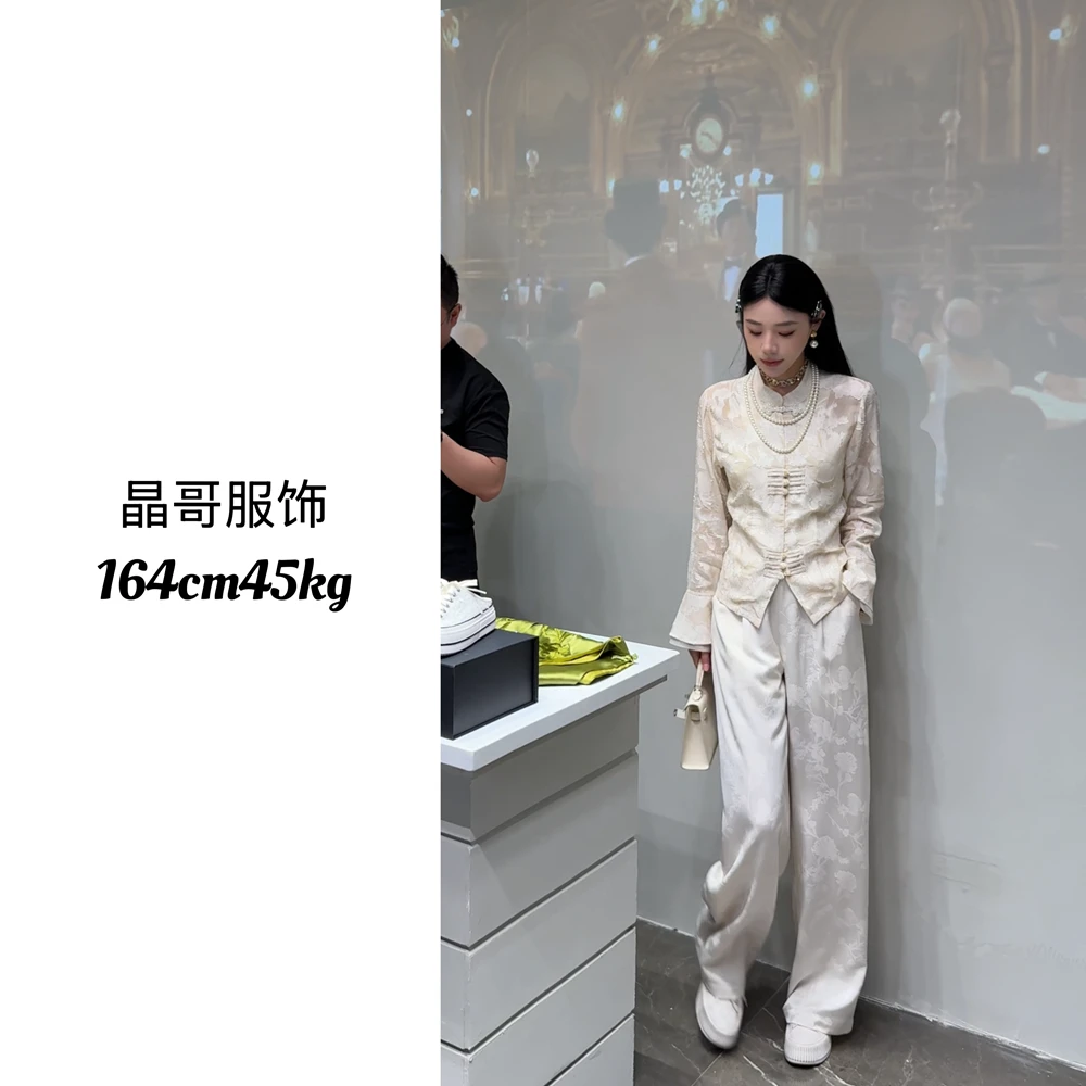 现货【可爱女人】新中式气质休闲百搭网红ins人丝长袖中国风上衣