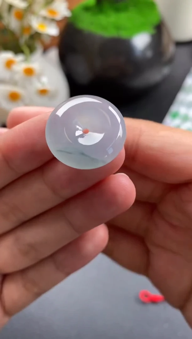 散珠翡翠冰胶平安扣