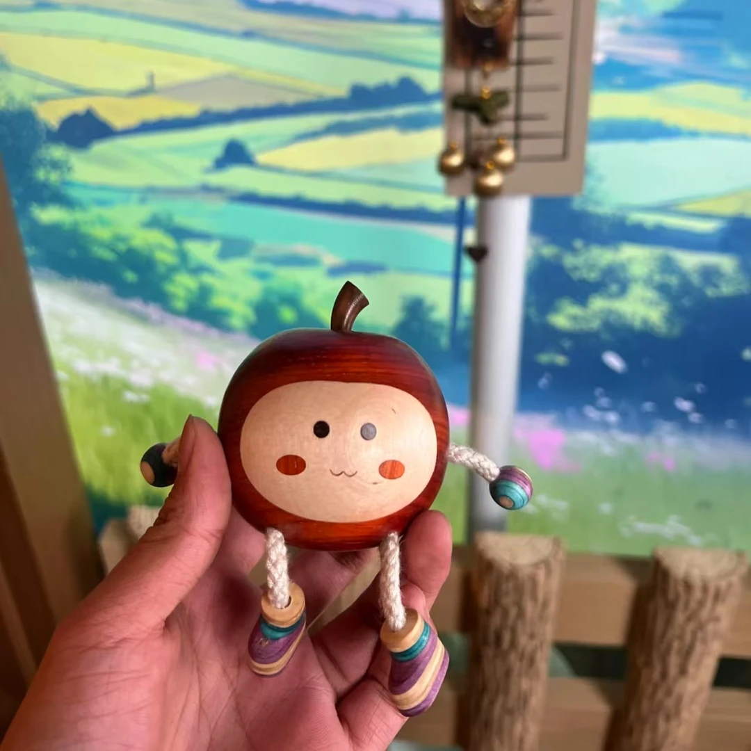 小礼木/苹果女孩实木苹果摆件创意可爱设计高端日常送礼