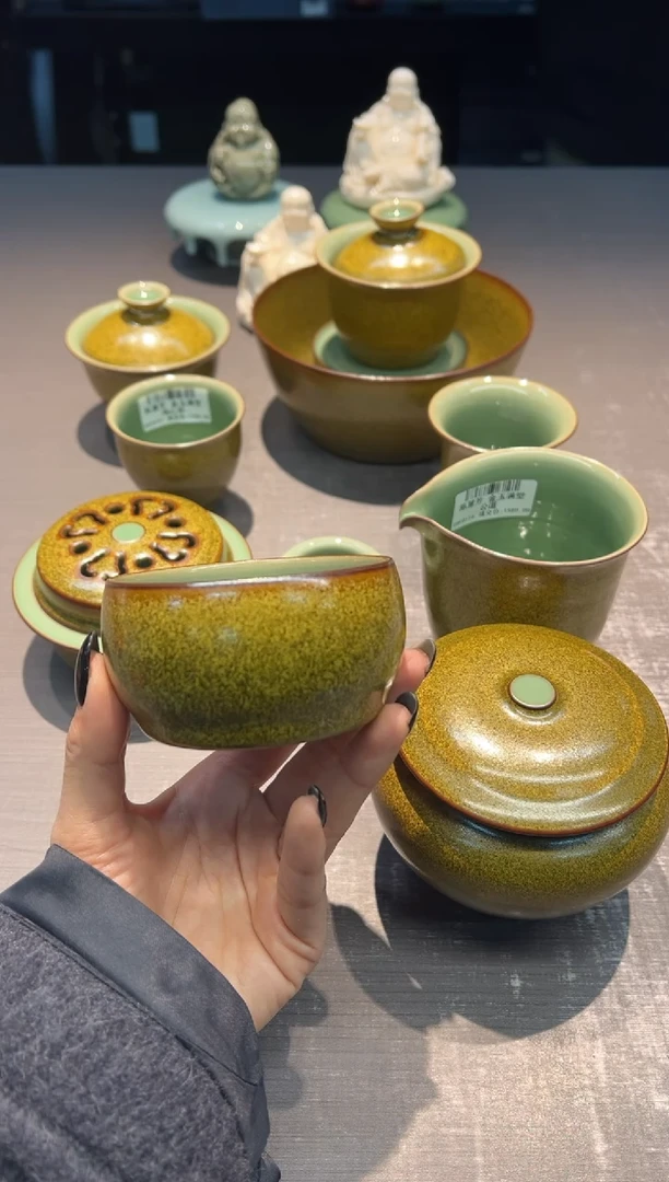 【闪购商品】茶盏陈慧芳 金玉满堂 鼓型杯