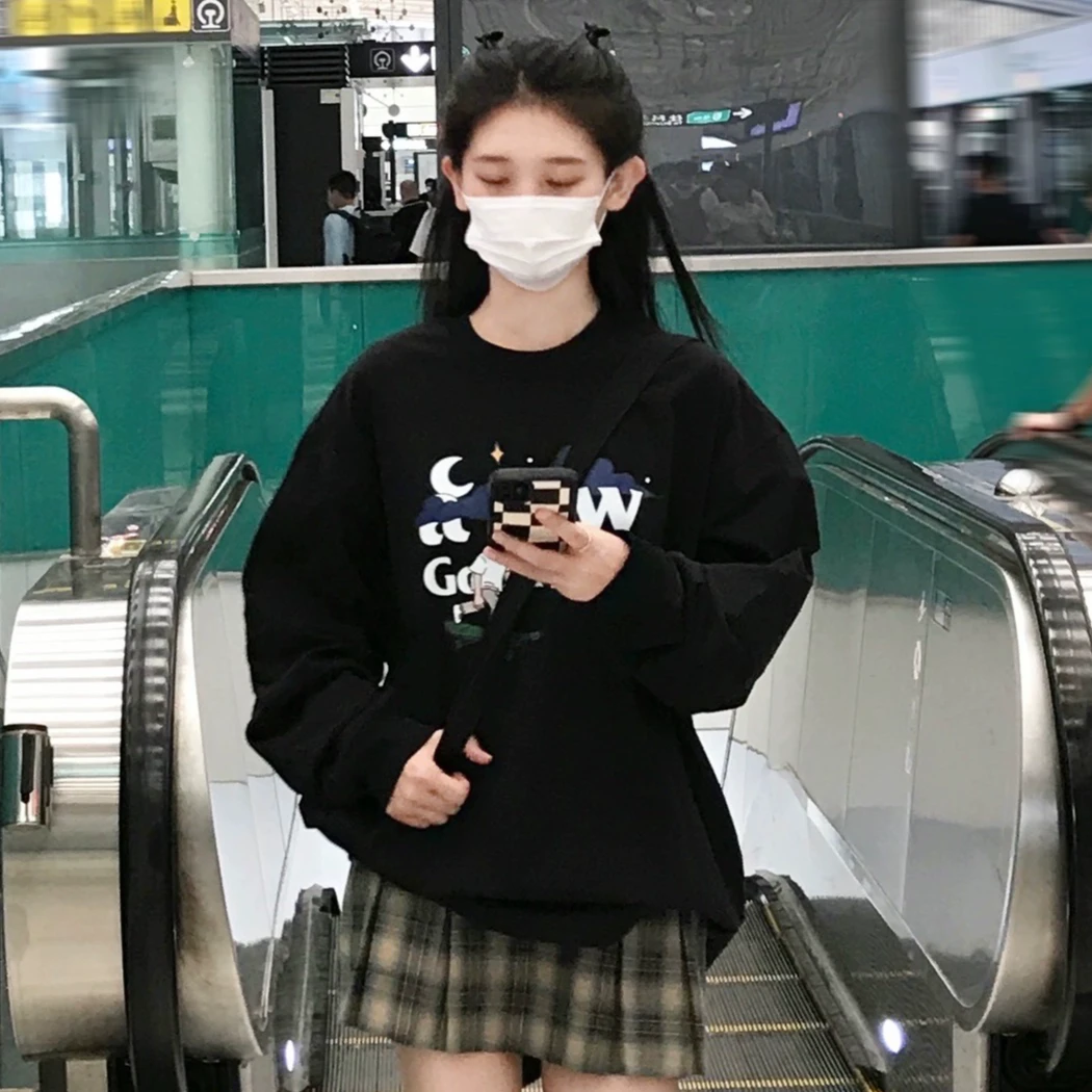 【贝塔】潮牌AF环游地球长袖 男女同款