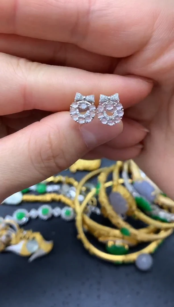 翡翠18K金镶嵌颈饰108-中国好珍宝