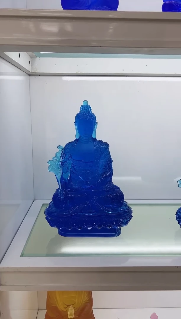 琉璃手工艺品古法琉璃30cm药师佛
