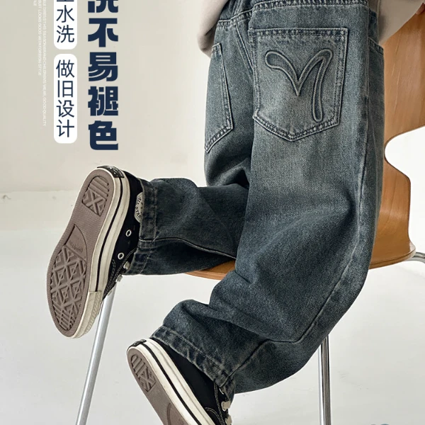 祯有范大童装儿童牛仔裤春秋款新款男童裤子秋季男孩秋装长裤