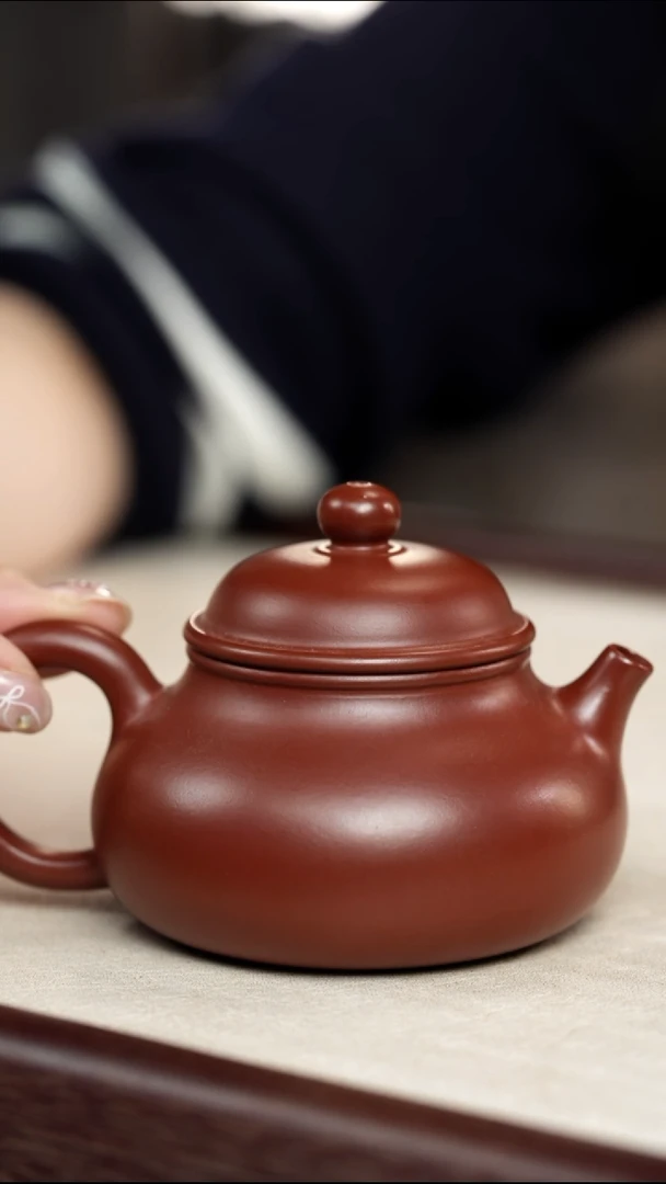 茶壶紫砂容天·礼-朱泥-135cc