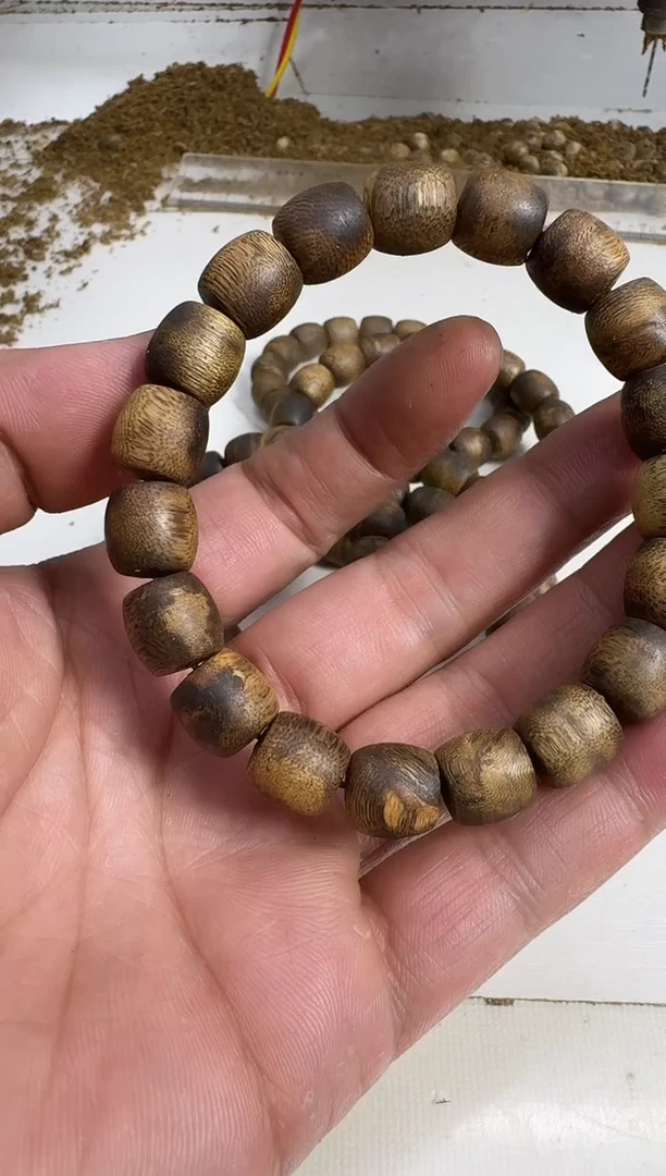 手串沉香奇楠沉香1.1规格单圈鼓珠10克