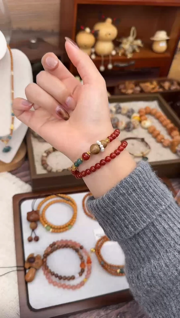 木质类双圈百搭手串