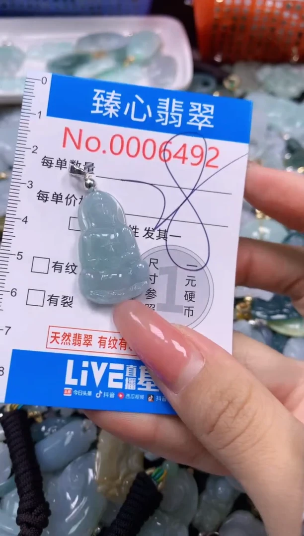 翡翠未镶嵌颈饰6492