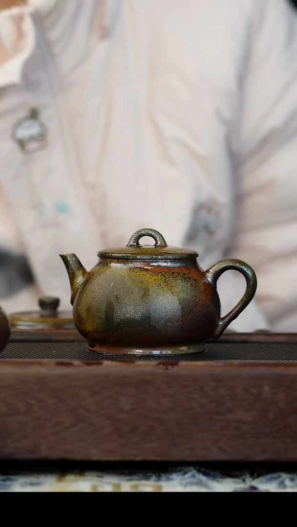 茶壶紫砂柴烧紫砂 天青汉瓦200cc