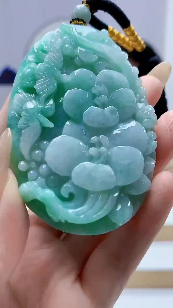 未镶嵌定制翡翠5060DD-毛货挂件56