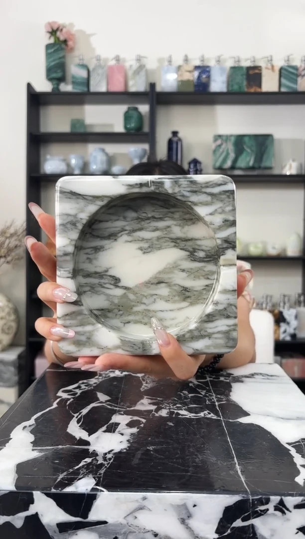 石材烟灰缸（福）大花白025