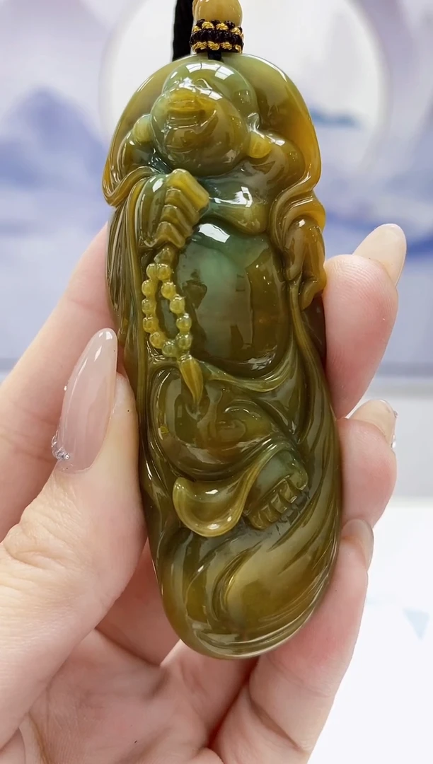 定制翡翠未镶嵌4898jw-毛货挂件58