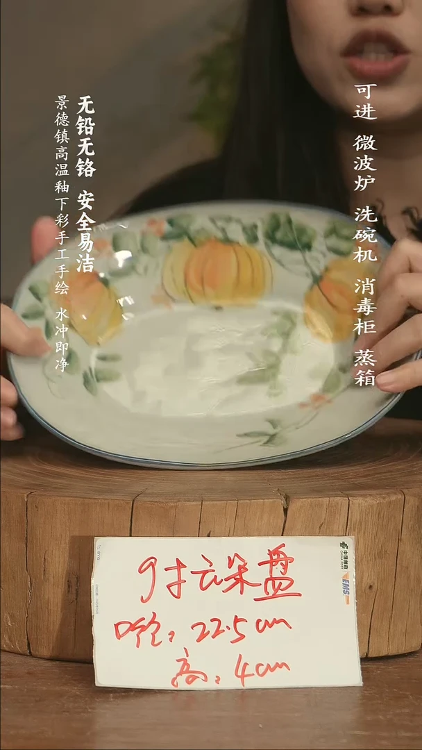 瓷景德镇高温瓷釉下彩手绘陶瓷