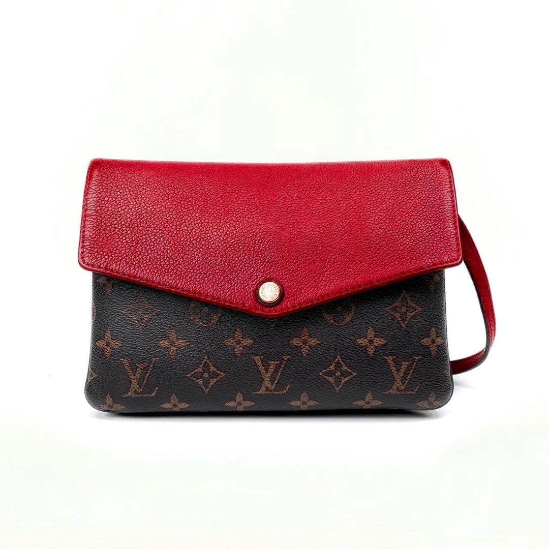 95新 LouisVuitton/路易威登 红色邮差包