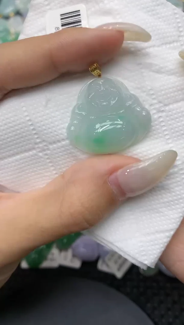 颈饰18K金镶嵌翡翠11111111111