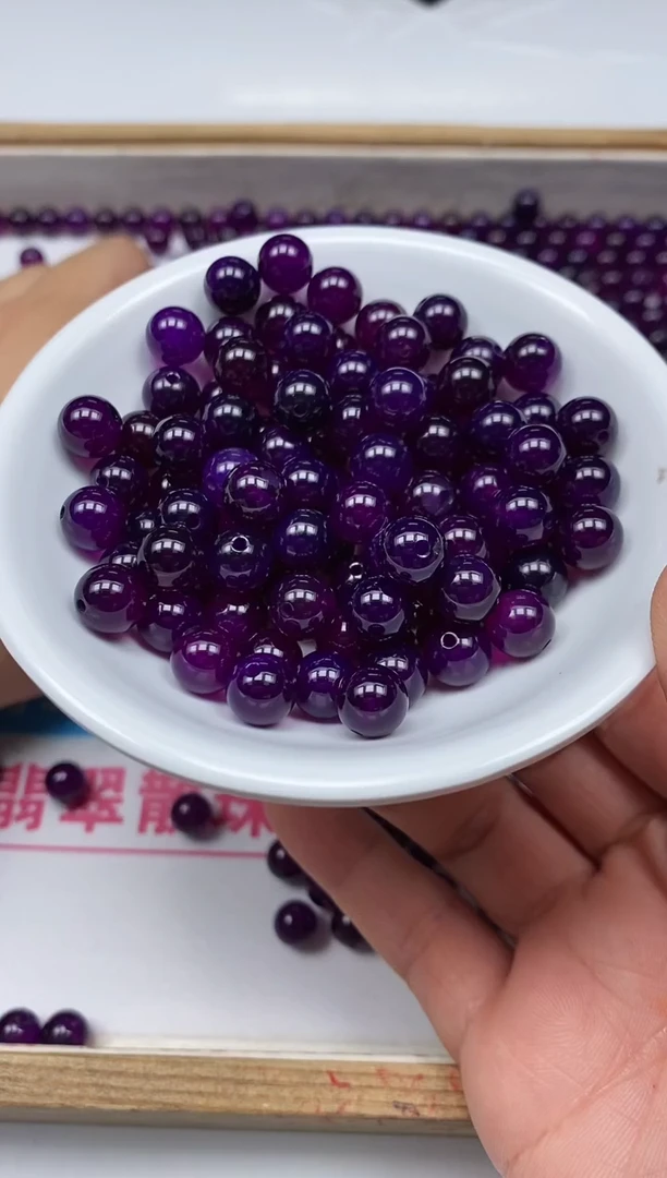 玛瑙/玉髓散珠未镶嵌D4 精品 舒俱 来8mm25个15元