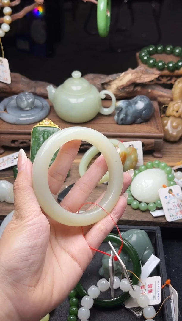 未镶嵌手镯和田玉新疆黑山 60圈9011461