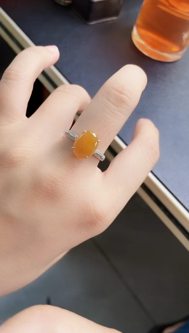 翡翠戒指银S925镶嵌56849