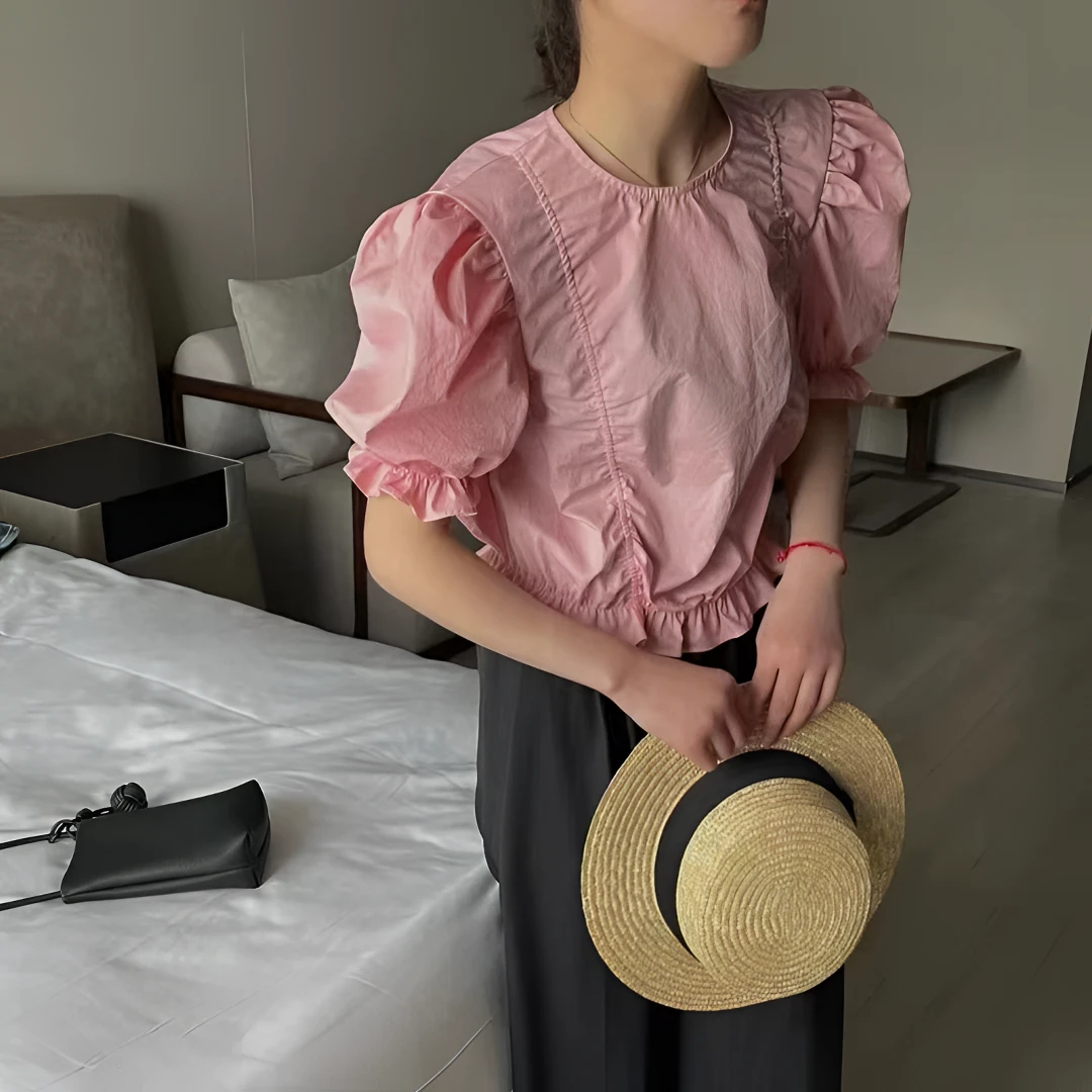 3869三色短袖小衫