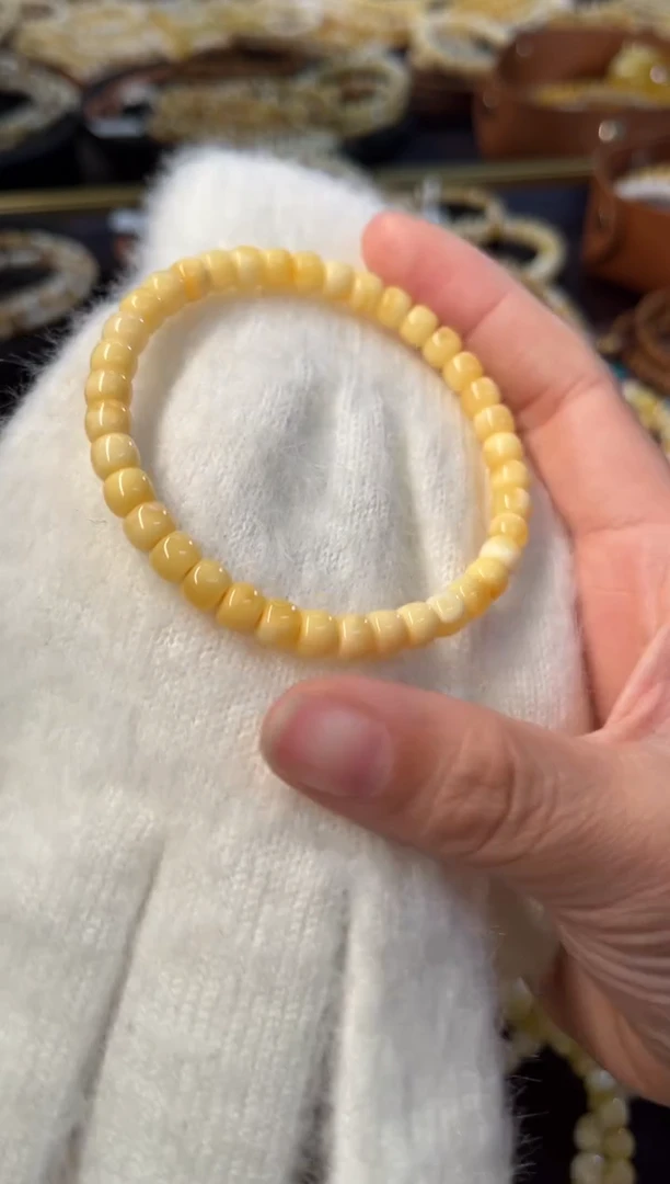 裸石琥珀未镶嵌蜜蜡手串