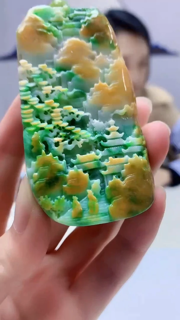 【闪购商品】定制翡翠未镶嵌3123zm-毛货挂件山水181