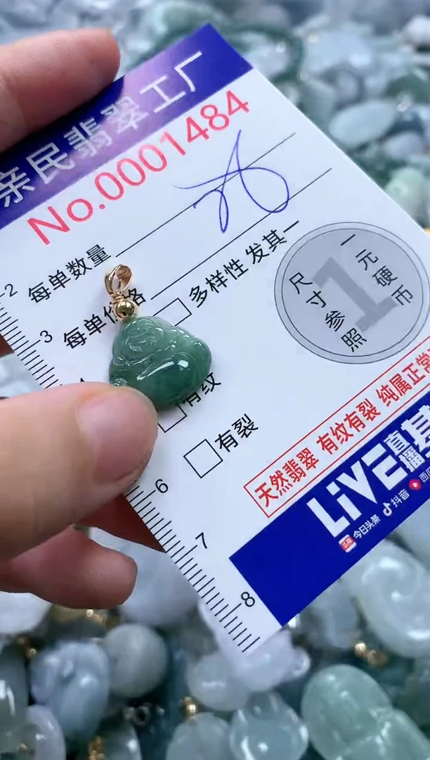 翡翠未镶嵌吊坠(不含链)1484