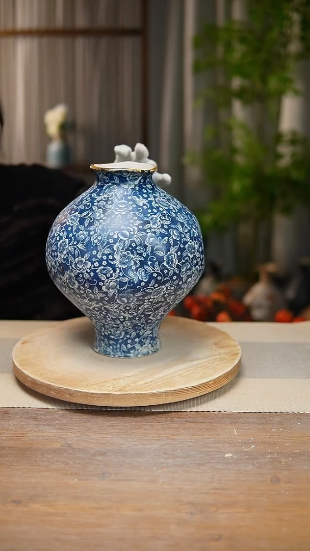 【闪购商品】陶瓷花器青花瓷芙蓉花灯笼