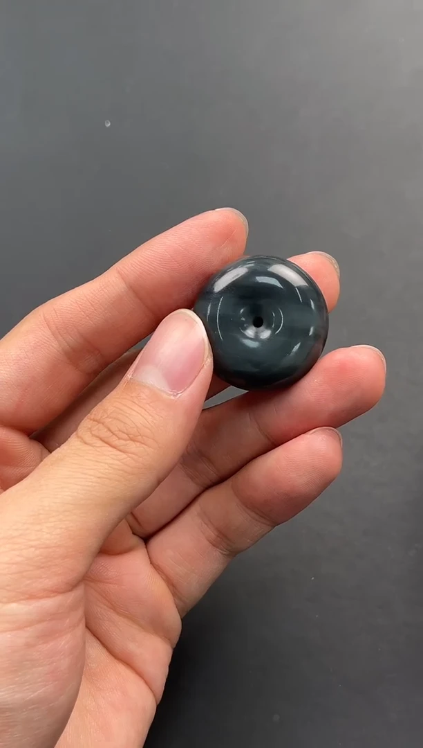 未镶嵌手串和田玉若羌青花平安扣微色差