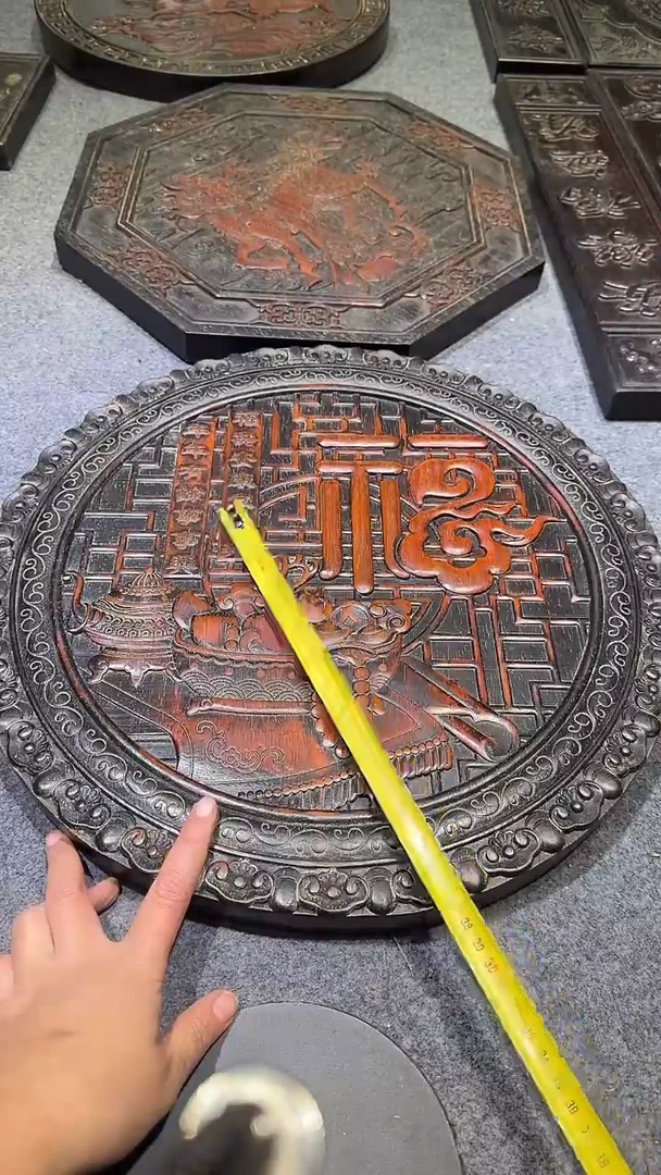 木紫檀拆件雕刻板以直播间实物为准微瑕老物件