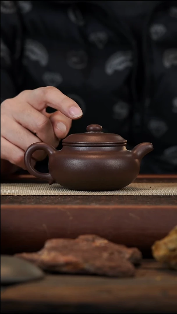 茶壶紫砂阿*石红仿古200容量