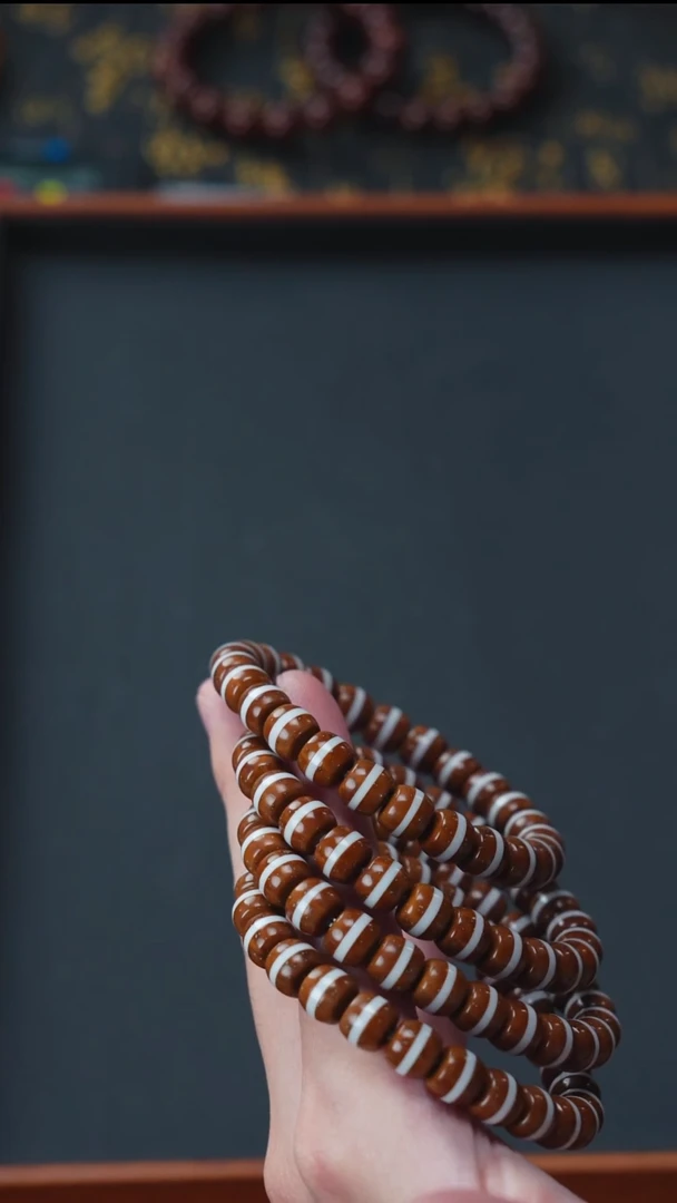 手串紫金鼠实心鹿角一线天