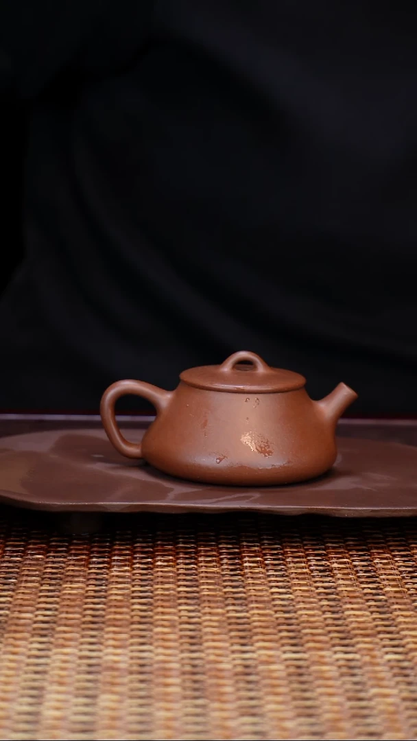 茶壶紫砂汀禾紫砂羊角山紫泥《纳瓢》