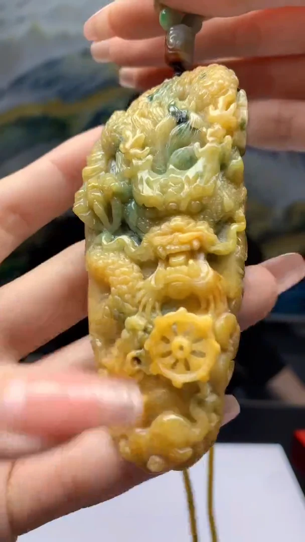 【闪购商品】定制翡翠未镶嵌1064ry-毛货挂件赠珠链71