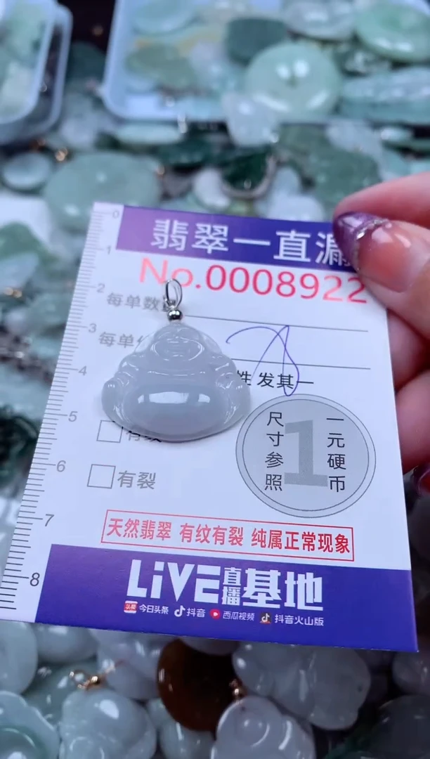 翡翠未镶嵌吊坠(不含链)8922