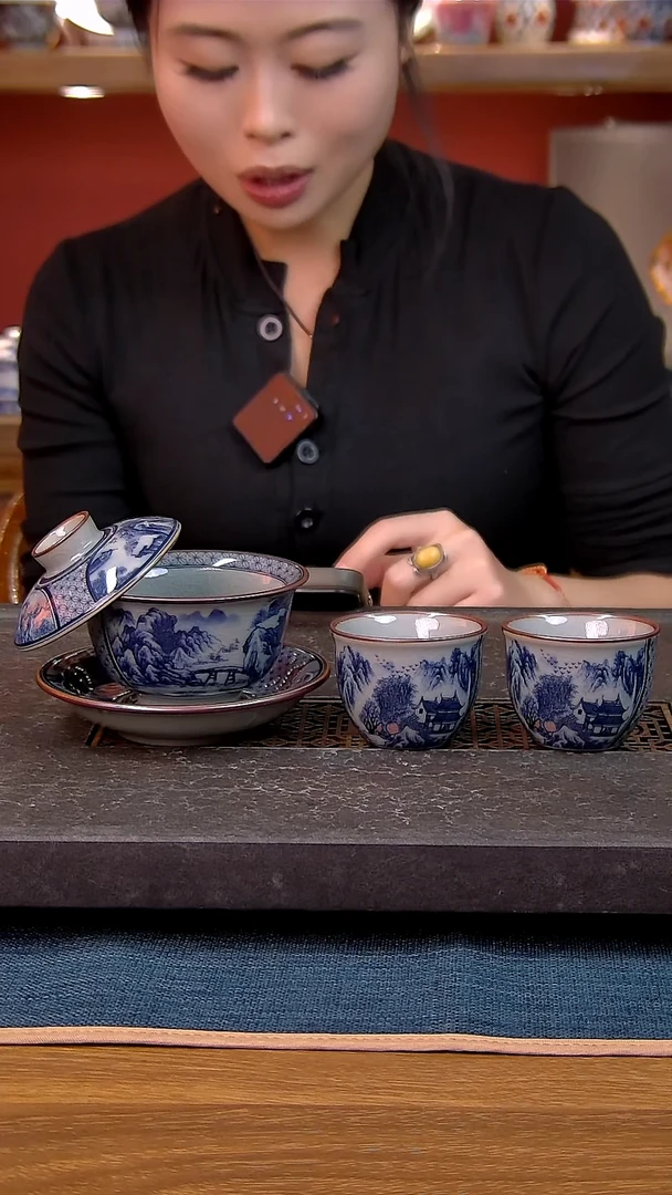 简装家用款3件套 老陶泥开片纹陶瓷茶具