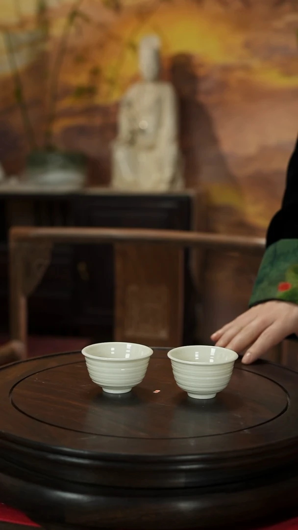 摆件瓷王*芝陈明良白瓷