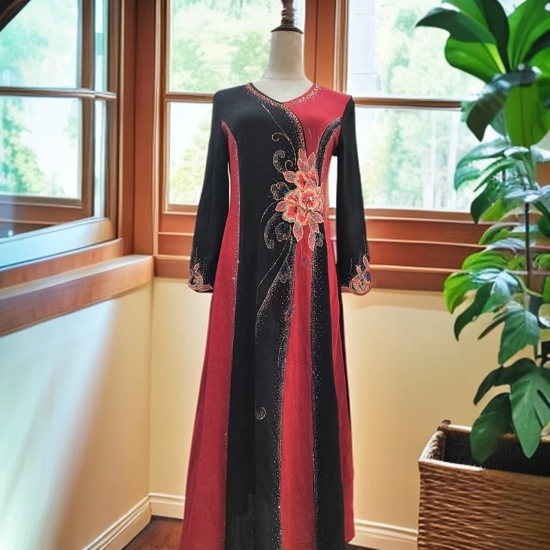 新款时尚高端定制连衣裙25620