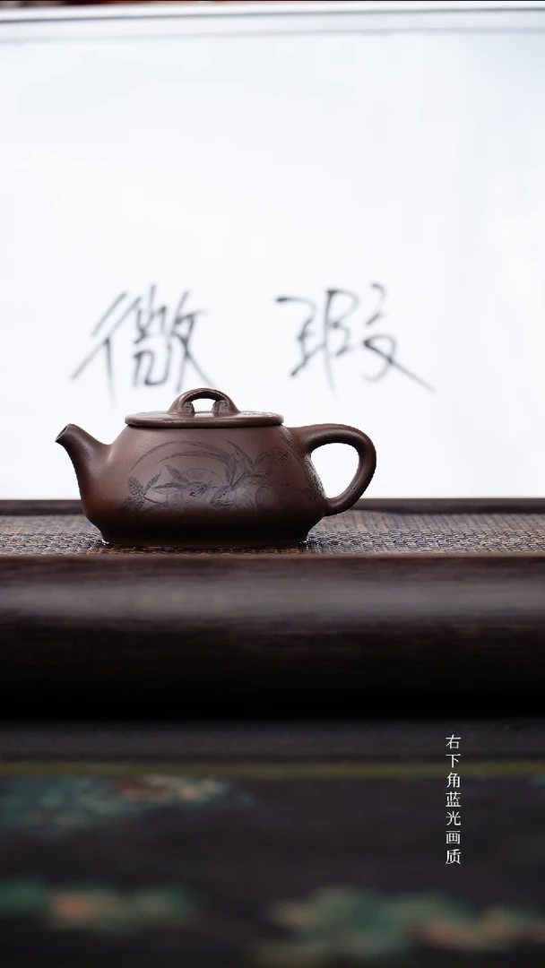茶壶紫砂微瑕黑疾星