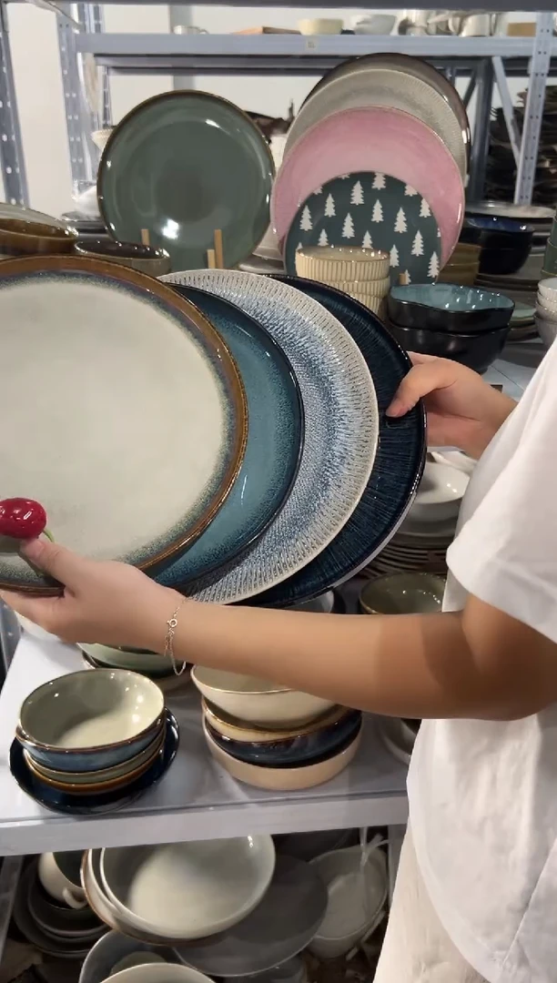 陶瓷外贸尾货瑕疵满20包邮X4 大盘组合