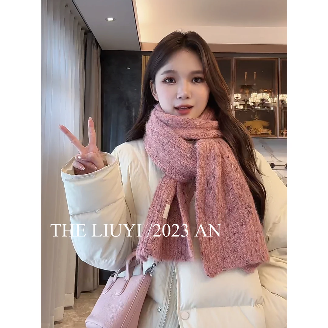 【LIUYI】花纱保暖针织围巾5105